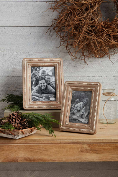 MUDPIE 4x6 WOOD BEADED FRAME