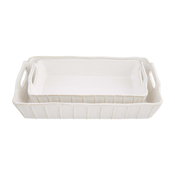 MUD PIE WHITE BAKER DISH SET