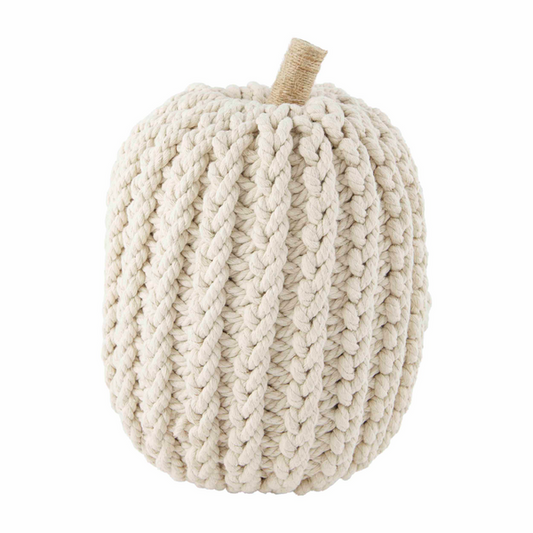 MUDPIE LARGE KNIT PUMPKIN NATURAL