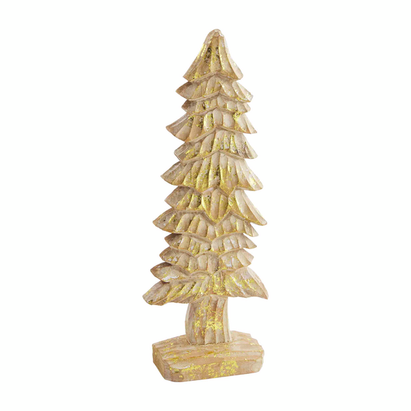 MUD PIE SMALL GOLD CARVED TREE