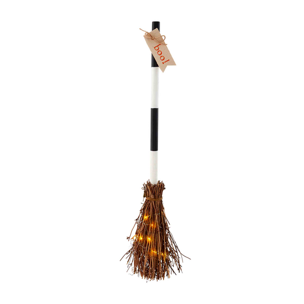 MUD PIE BOO LIGHT UP BROOM DECOR