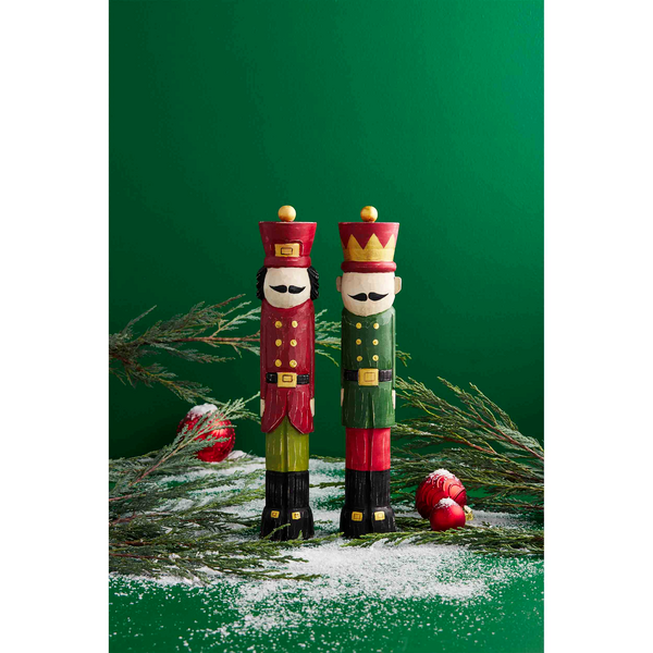 MUD PIE RED WOOD NUTCRACKER SITTER