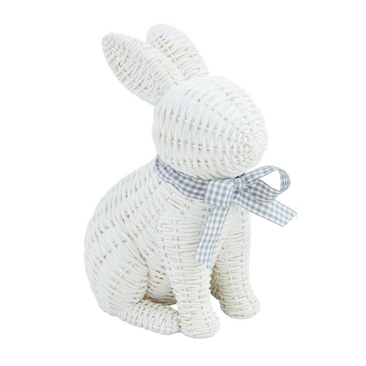 Mud Pie Large Wicker Resin Bunny