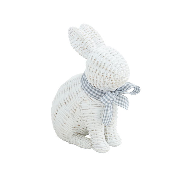 Mud Pie Small Wicker Resin Bunny