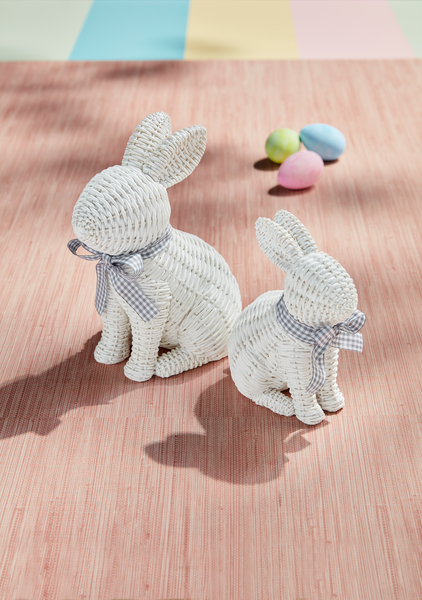 Mud Pie Small Wicker Resin Bunny