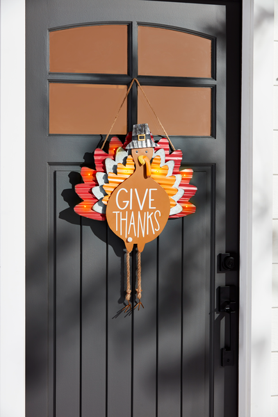 MUD PIE GOBBLING TURKEY DOOR HANGER