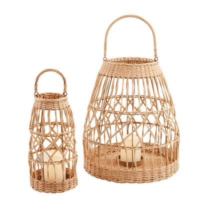 Mud Pie Woven Led Candle Lanterns