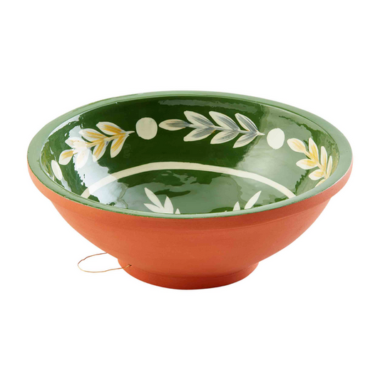 MudPie Green Painted Decorative Bowl