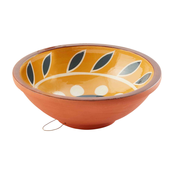 MUDPIE YELLOW PAINTED DECORATIVE BOWL