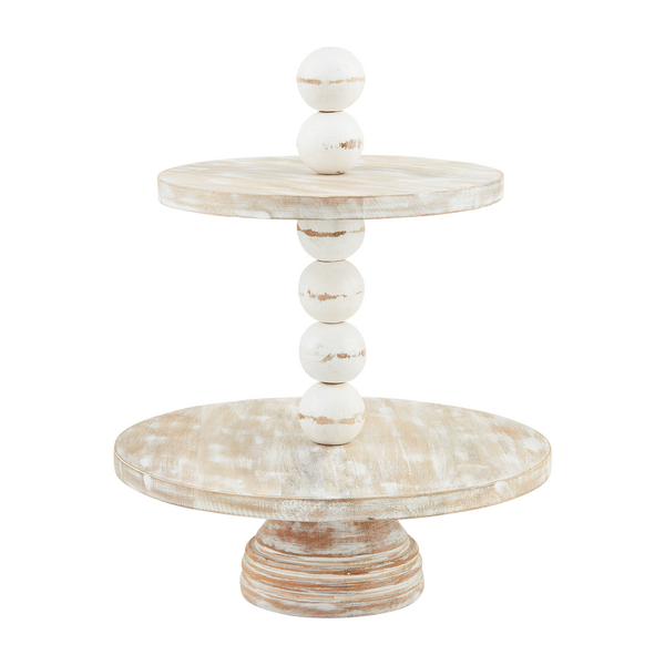 MUD PIE CHUNKY BEADED TIERED SERVER