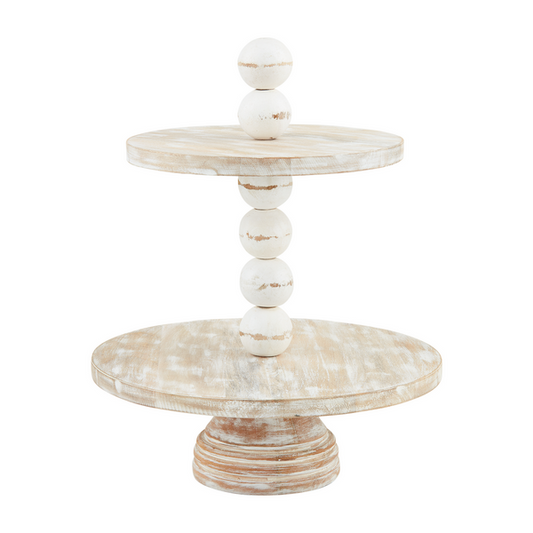 MUD PIE CHUNKY BEADED TIERED SERVER