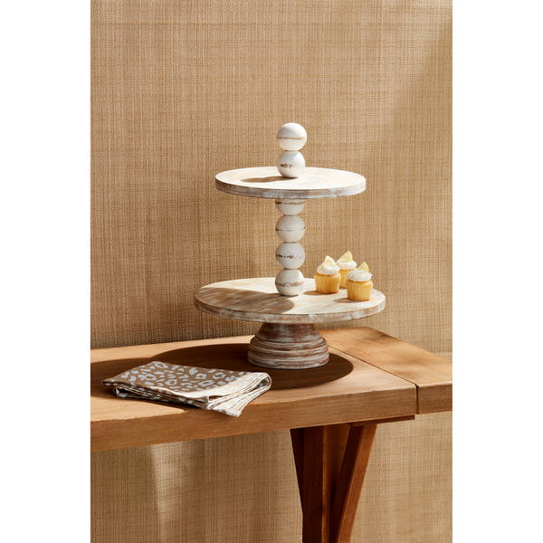 MUD PIE CHUNKY BEADED TIERED SERVER