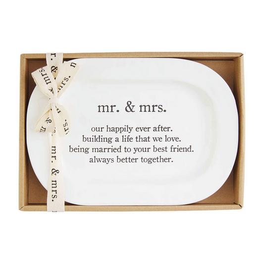 MUDPIE MR. AND MRS. SENTIMENT PLATE