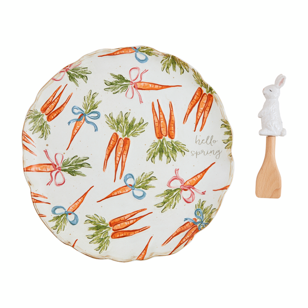 Mud Pie Round Carrot Platter Set