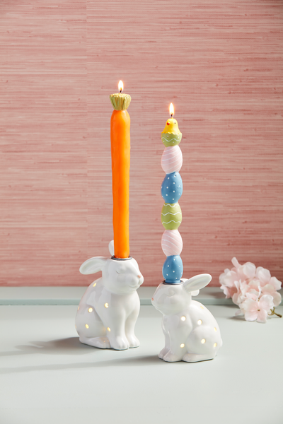 Mud Pie Large Light-Up Bunny Taper Holder