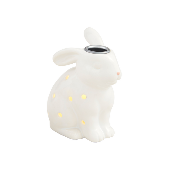 Mud Pie Small Light-Up Bunny Taper Holder