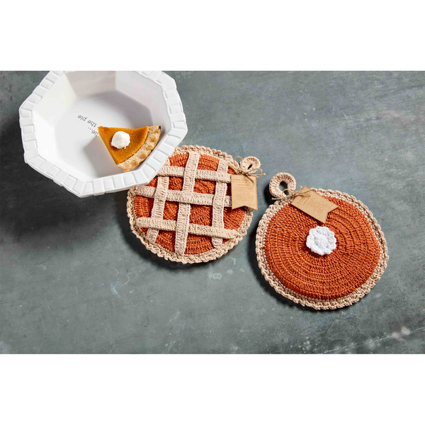 PUMPKIN PIE CROCHET POT HOLDER