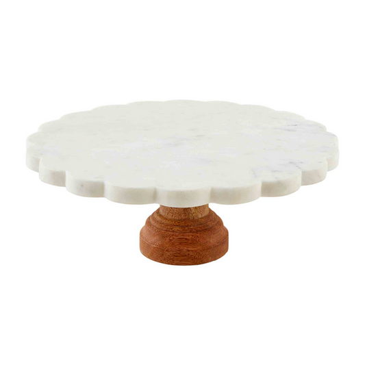 Scallop White Marble Stand