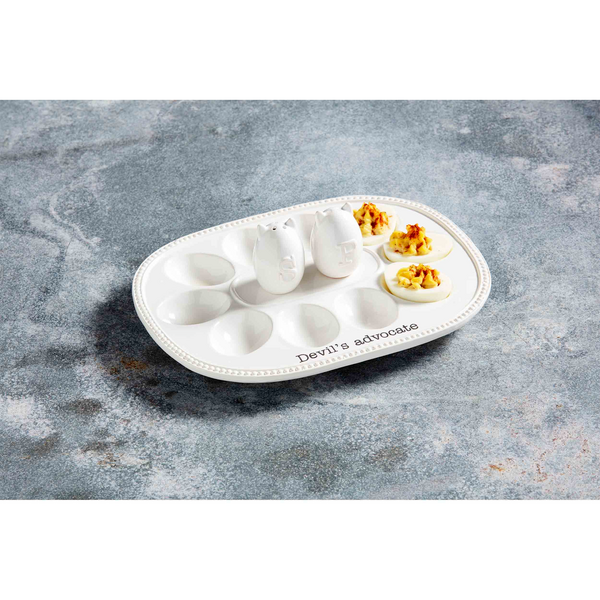 MUDPIE DEVIL EGG TRAY SALT AND PEPPER SHAKER