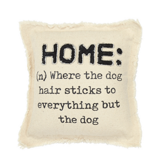 MUD PIE HOME WASHED CANVAS DOG PILLOW