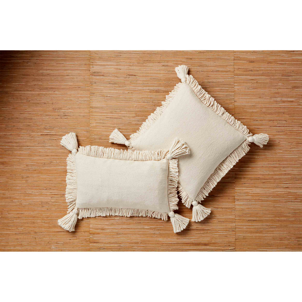 MUDPIE LUMBAR FRINGE TASSEL PILLOW