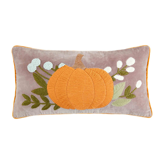 MUDPIE LUMBAR GATHER VELVET PILLOW