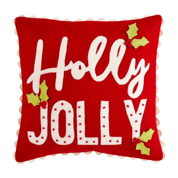 MUD PIE HOLLY JOLLY PILLOW