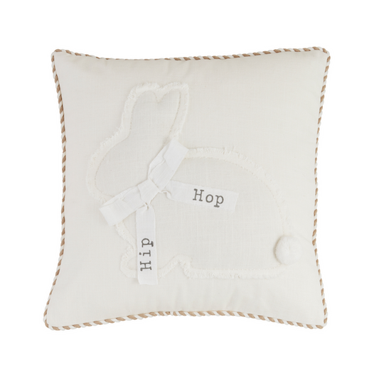 Mud Pie Bunny Square Pillow