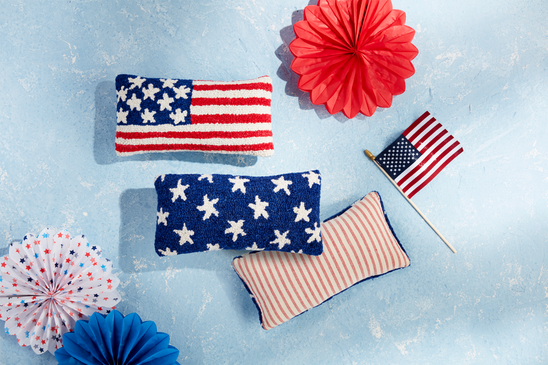 Mud Pie American Stars Wool Pillow