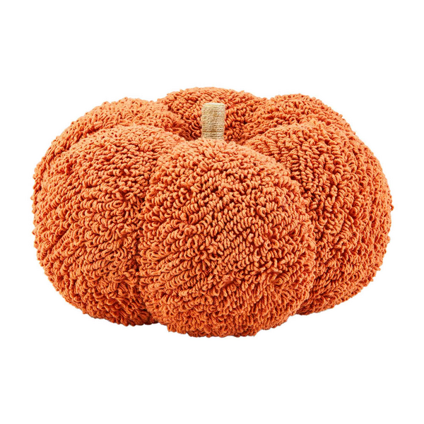 MUDPIE ORANGE MEDIUM TUFTING PUMPKIN SITTER