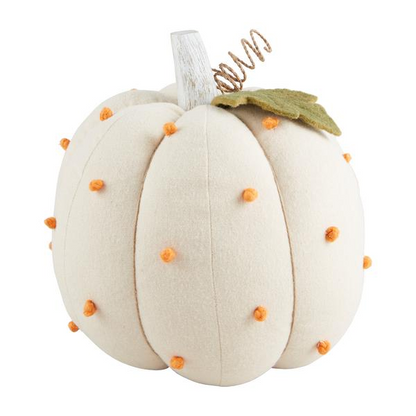 Mud Pie Cream French Knot Pumpkin