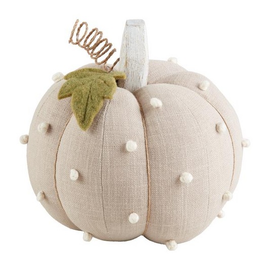 Mud Pie Taupe French Knot Pumpkin
