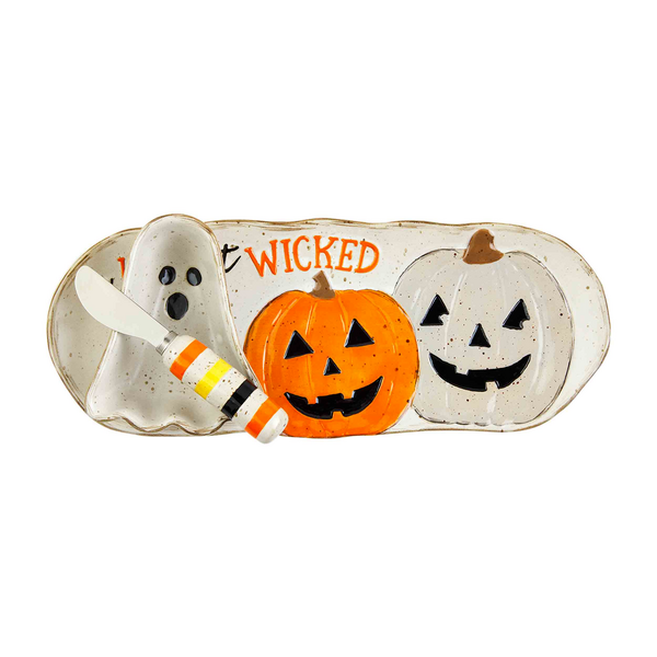 MUD PIE BIT HALLOWEEN DIP AND TRAY SET