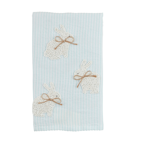 Mud Pie Bunny Beaded Towel