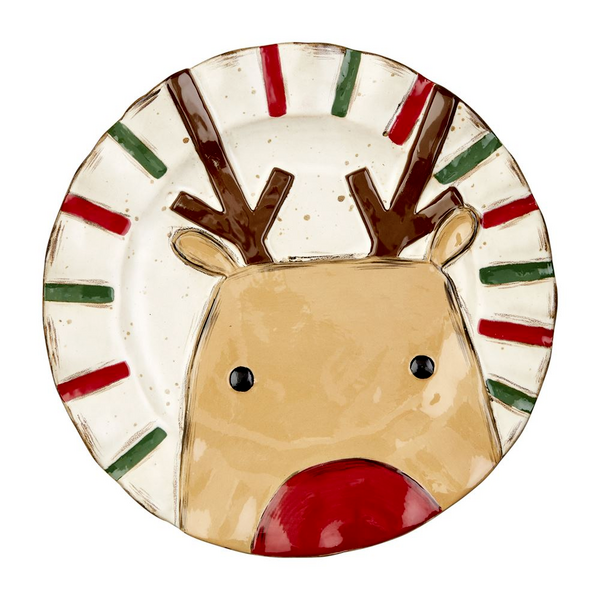 MUD PIE REINDEER FARM SALAD PLATE