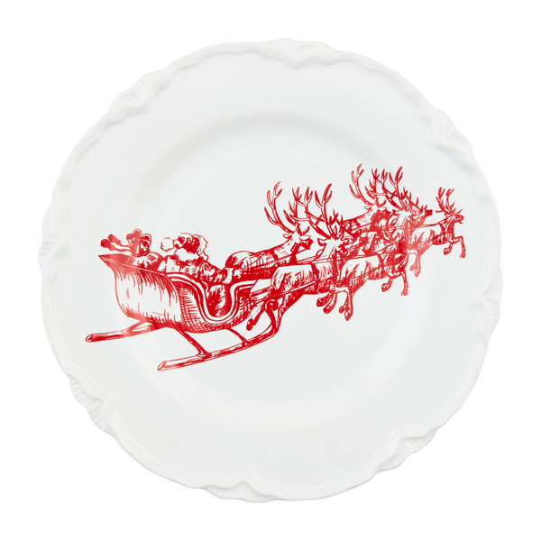 MUD PIE SLEIGH TOILE DESSERT PLATE