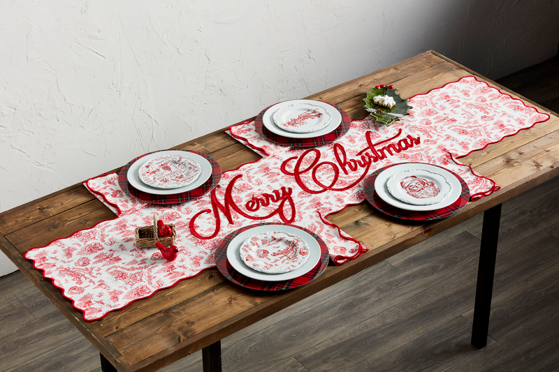 MUD PIE SLEIGH TOILE DESSERT PLATE