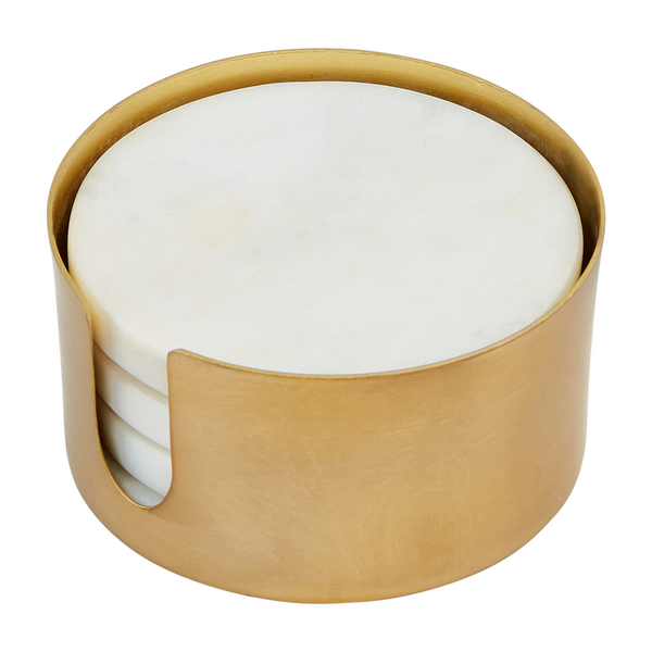 MUDPIE WHITE MARBLE COASTER