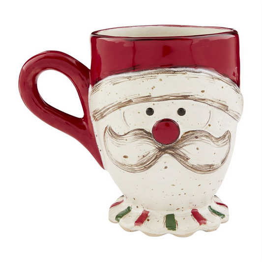 MUD PIE SANTA FARM PEDESTAL MUG