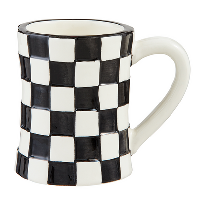 Mud Pie Small Check Bistro Mug