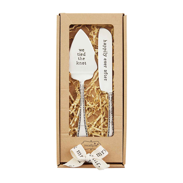 MUDPIE WEDDING CAKE SERVER SET