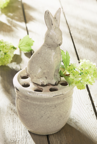 Mud Pie Bunny Pot Vase