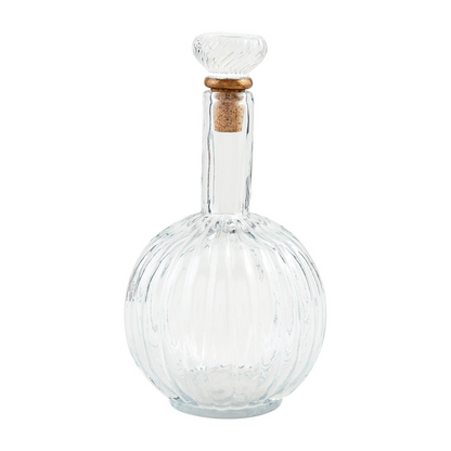 MUD PIE LARGE DOOR KNOB GLASS DECANTER