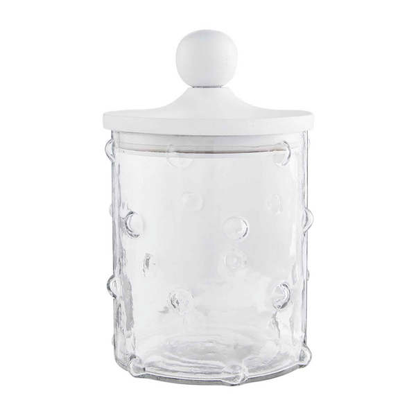 MUDPIE MEDIUM HOBNAIL GLASS CANISTER