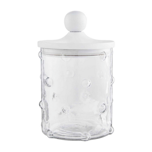 MUDPIE MEDIUM HOBNAIL GLASS CANISTER