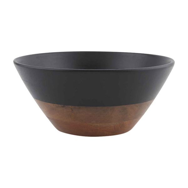 MUDPIE BLACK & NATURAL WOOD BOWL