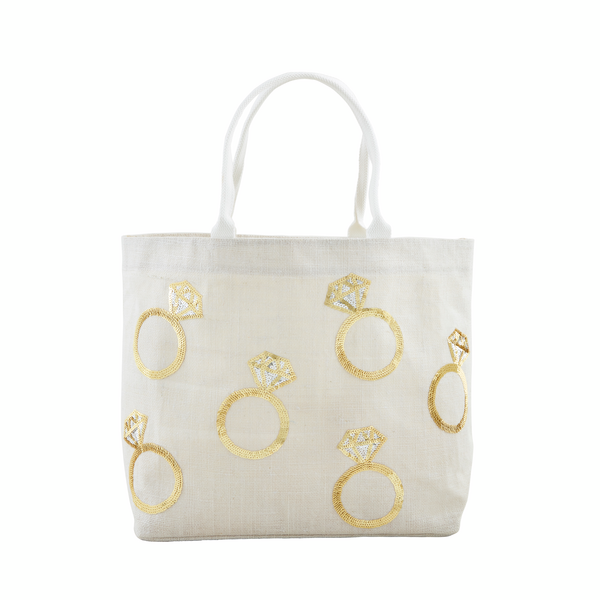 Mud Pie Wedding Ring Sparkle Tote Bag