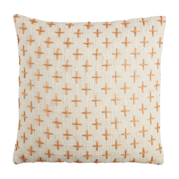 MUDPIE SQUARE EMBROIDERED PILLOW