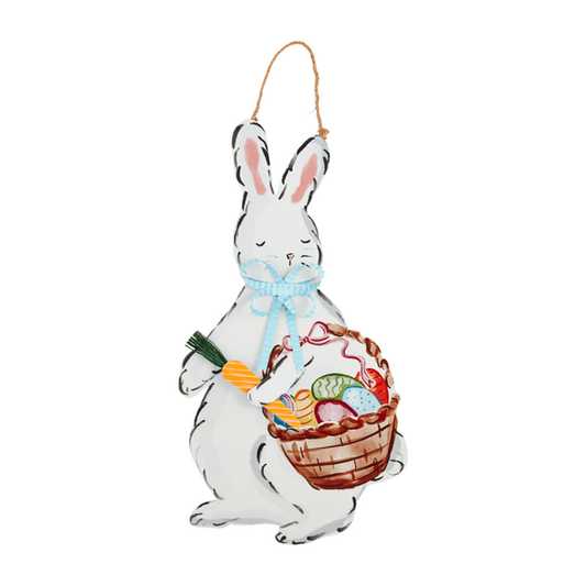 Mud Pie Tin Bunny Door Hanger