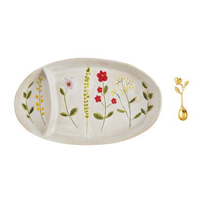 Mud Pie Flower Chip And Dip Set